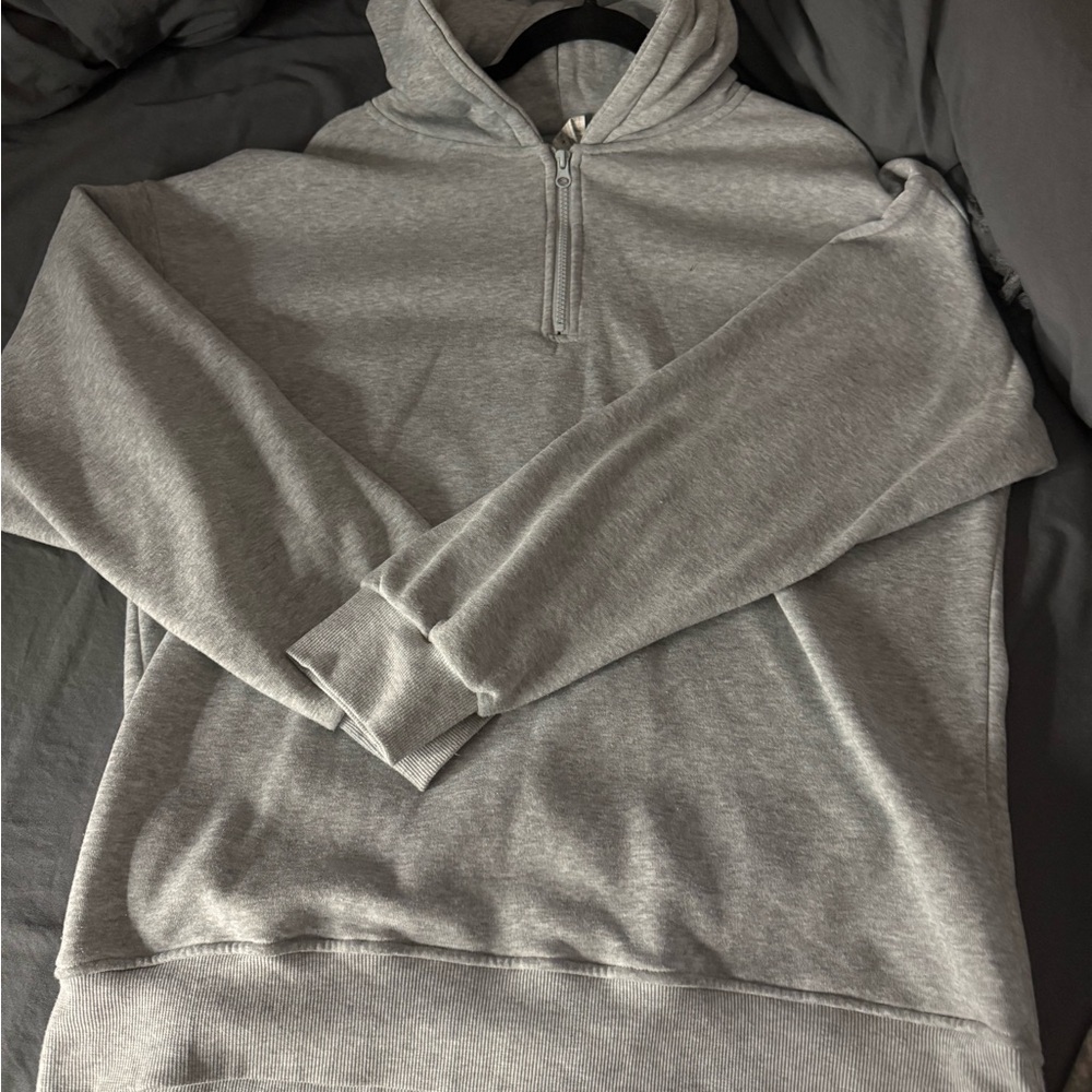 Gray quarter zip